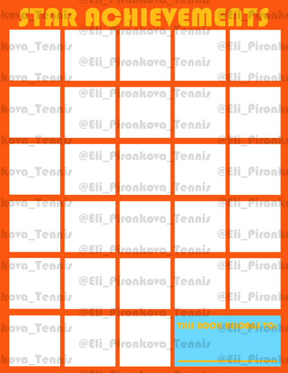 Tennis Progress Sticker Book System - Digital Files Bundle